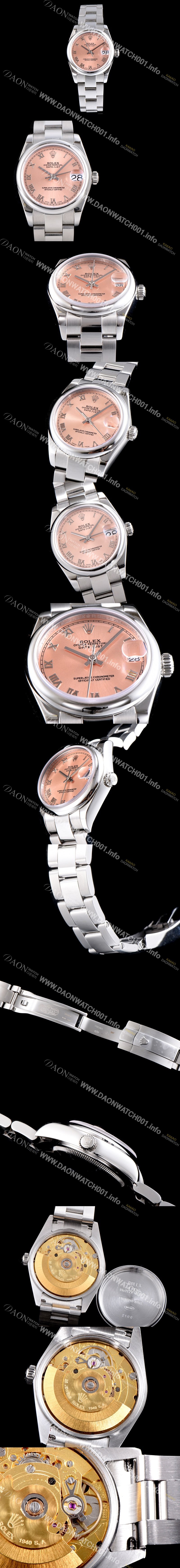 홍콩명품 [로렉스] 여성용 데이져스트 m279160-0014 31mm 신형 모델 핑크 다이얼 브레이슬릿 오토매틱 무브먼 ROL0310