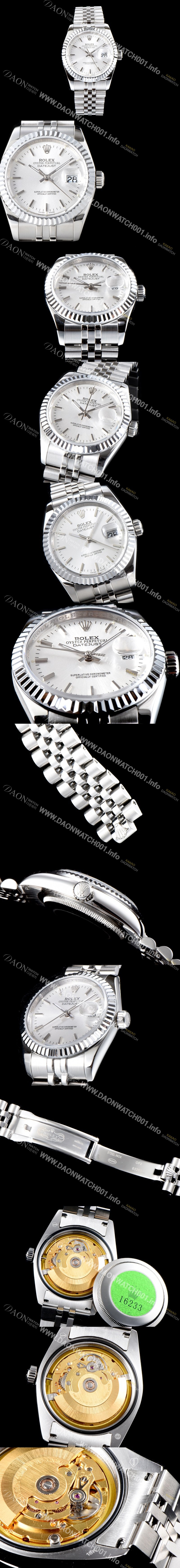 홍콩명품 [로렉스] 남성용 NEW 데이져스트 179160-72130 36mm 신형 모델 화이트 실버 다이얼 쥬빌리 브레이슬릿 오토매틱 무브먼 ROL0300