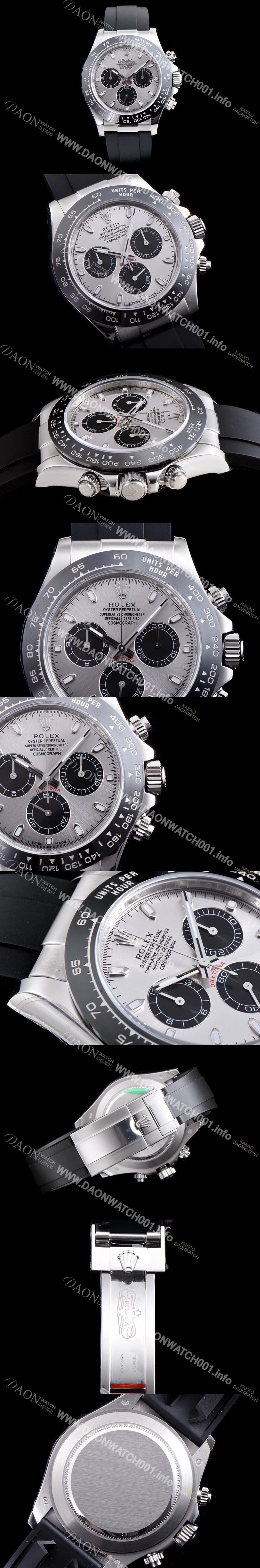 홍콩명품 [로렉스] 남성용 업그레이드된 데이토나 116519LN 스포츠워치!!코스모그래프 그레이 다이얼 ETA 7750B-2 크로노그래프 오토매틱 무브먼트 ROL0023