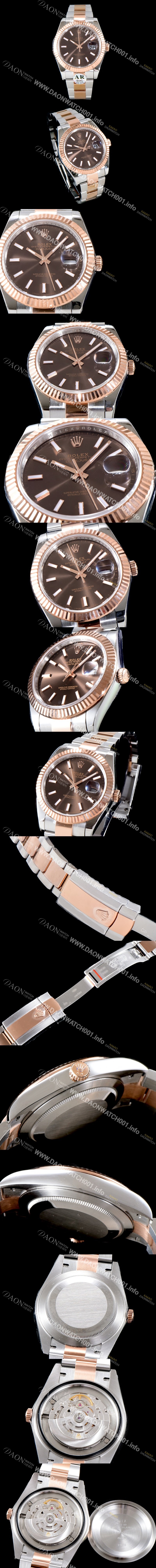 홍콩명품 [로렉스] 남성용 1:1 퀄리티 데이져스트 126333 최상위 고가형제품!! 41mm고급스러운 18K 로즈골드 초콜렛 다이얼 오토매틱 무브먼트 ROL1001