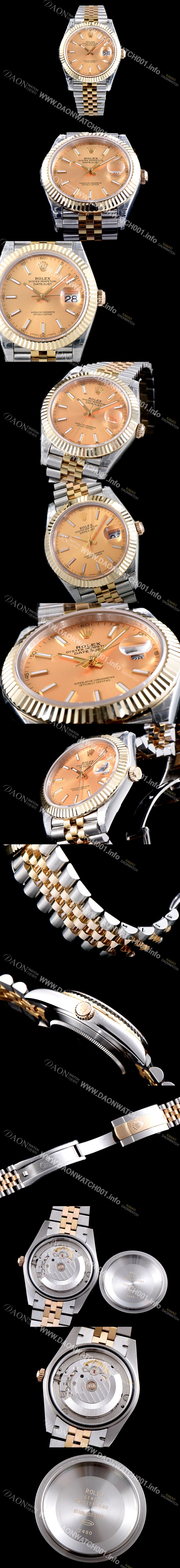 홍콩명품 [로렉스] 남성용 1:1 퀄리티 데이져스트 126333-62613 최상위 고가형제품!! 41mm고급스러운 18K 옐로우골드 포금 샴페인 컬러 다이얼 오토매틱 무브먼트 ROL12300