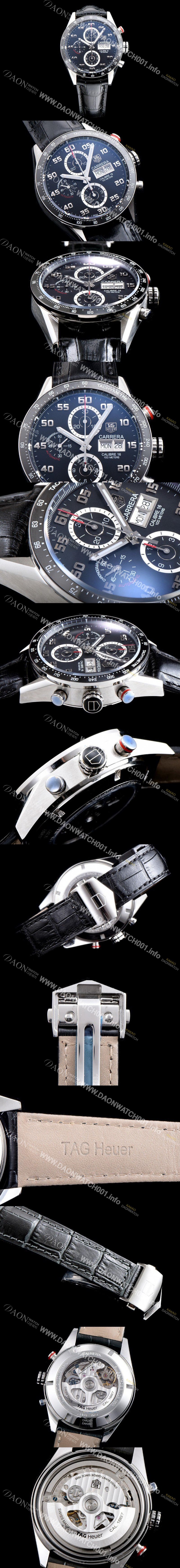 홍콩명품 [태그호이어] 남성용 TOP Grade Quality 까레라 크로노그래프 오토매틱 타키메터 블랙다이얼 TAG0103