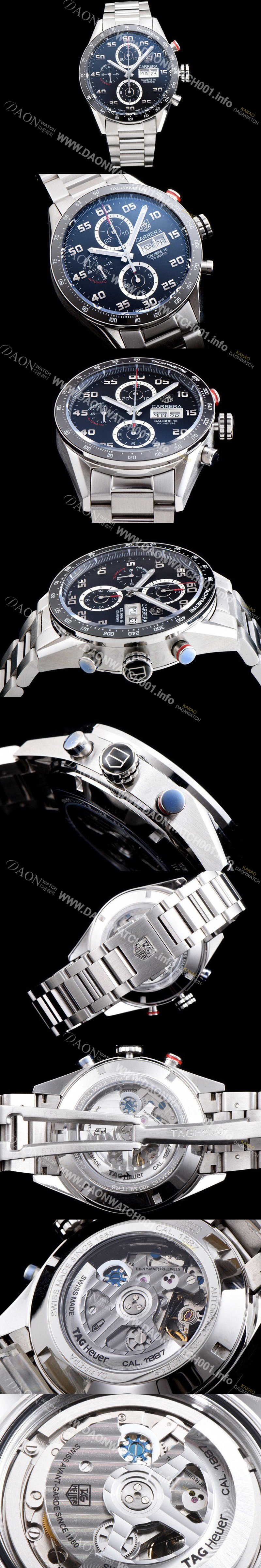 홍콩명품 [태그호이어] 남성용 손흥민 까레라 CV2A1R.BA0799 데이-데이트 크로노그래프 블랙다이얼 오토매틱 무브먼트 TAG0101