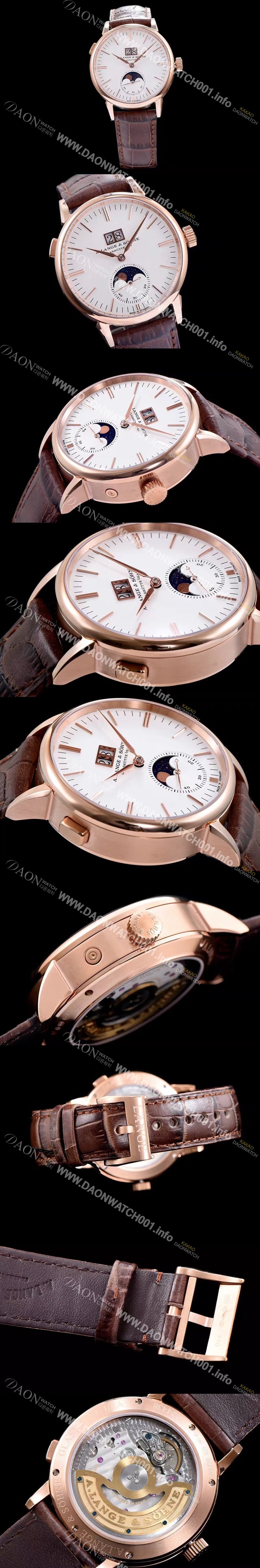 홍콩명품 [아랑게운트죄네] 남성용 색스니 화이트 다이얼 오토매틱 무브먼트 LAN4200