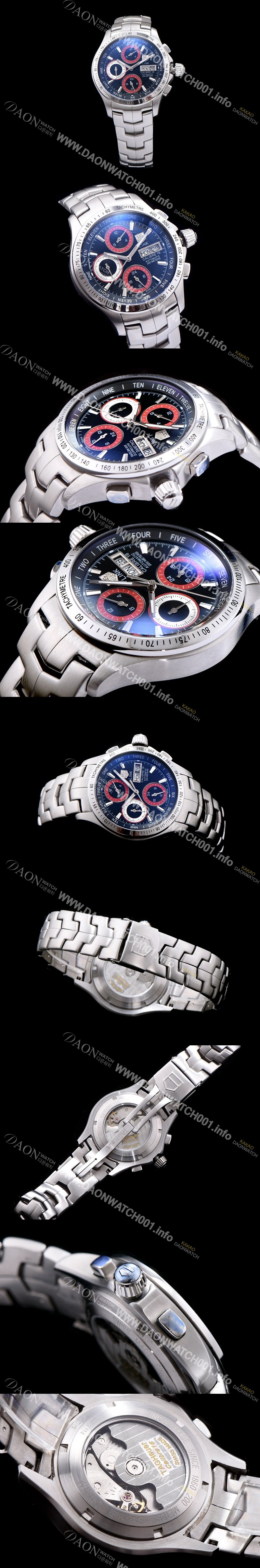 홍콩명품 [테그호이어] 남성용 링크 시리즈 칼리버 16 크로노그래프 블랙 다이얼 오토매틱 무브먼트 TAG0231