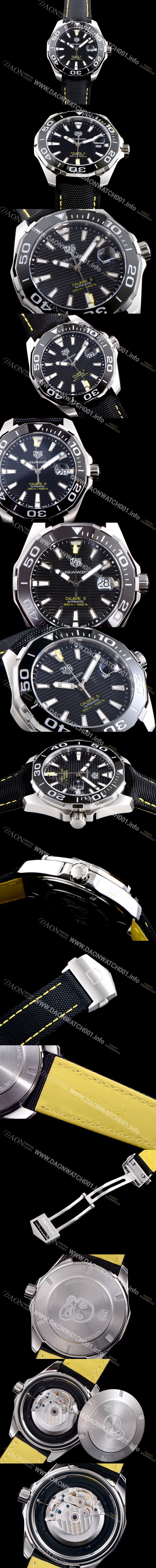 홍콩명품 [태그호이어] 남성용 아쿠아레이서 칼리버5 WAY201A.FT6142 블랙 다이얼 오토매틱 무브먼트 TAG0251