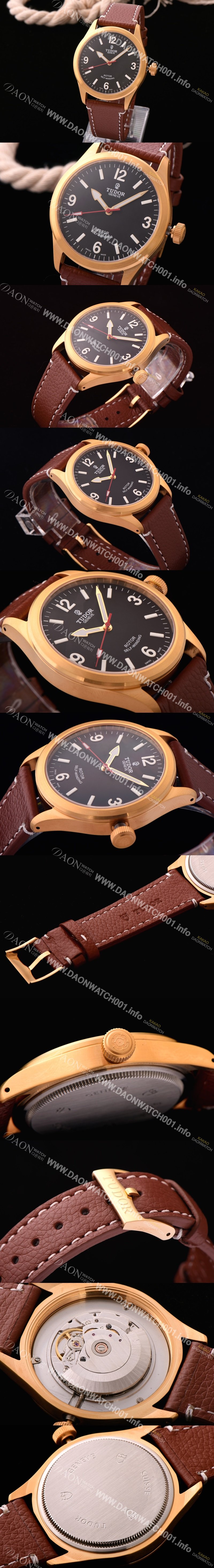 홍콩명품 [튜더] 남성용 헤리티지 79910-BKBB 레인저 빈티지 워치 18k 옐로골드 블랙 다이얼 스위스 ETA 2824-A2 오토매틱 무브먼트 TUD4223