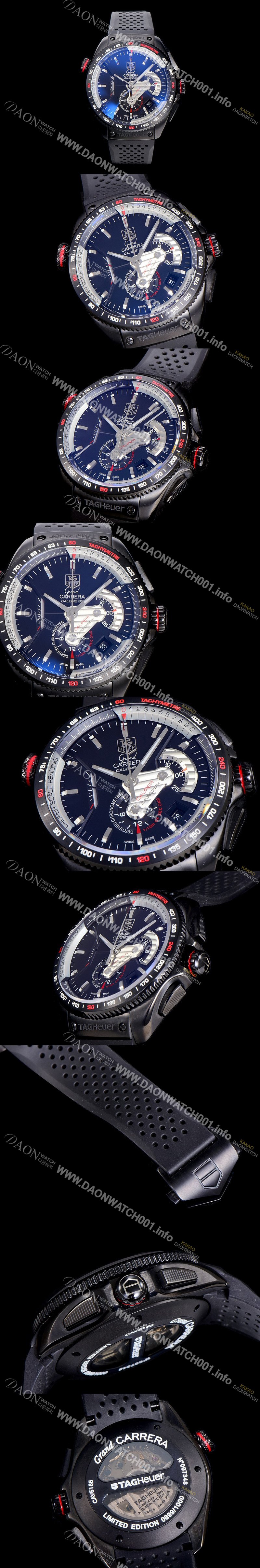 홍콩명품 [태그호이어] 남성용 까레라 칼리버 17 블랙 다이얼 오토매틱 무브먼트 TAG0250