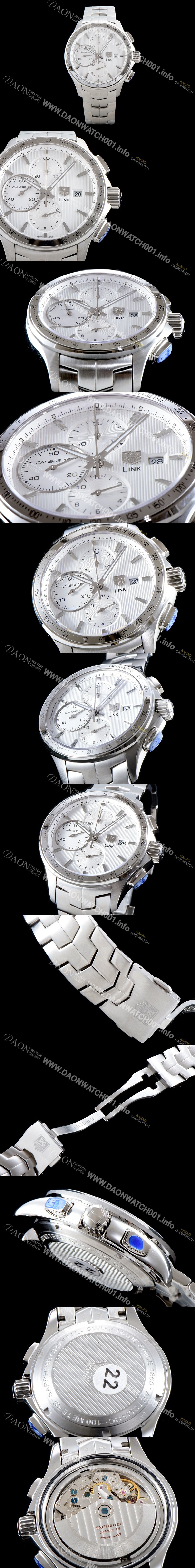 홍콩명품 [태그호이어] 남성용 링크 크로노그래프 화이트 다이얼 오토매틱 무브먼트 TAG0211