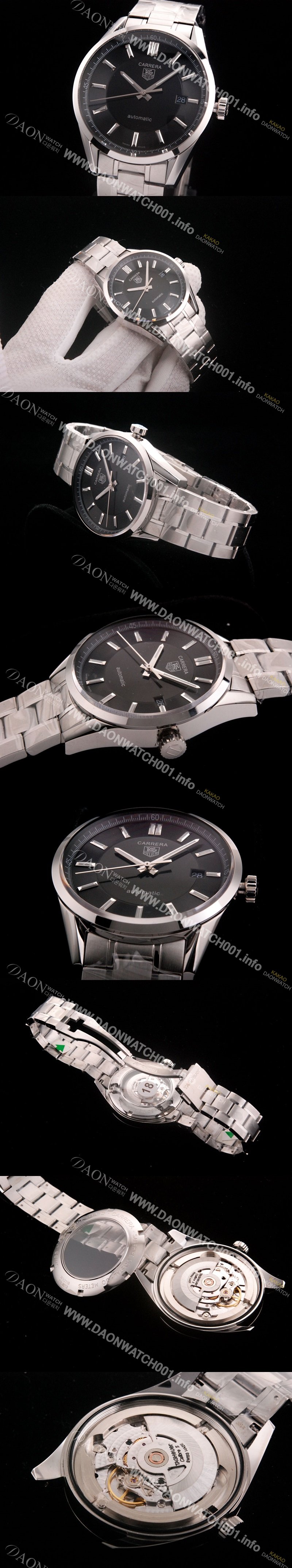 홍콩명품 [태그호이어] 남성용 까레라 칼리버5 39mm 블랙 다이얼 오토매틱 무브먼트 TAG0215