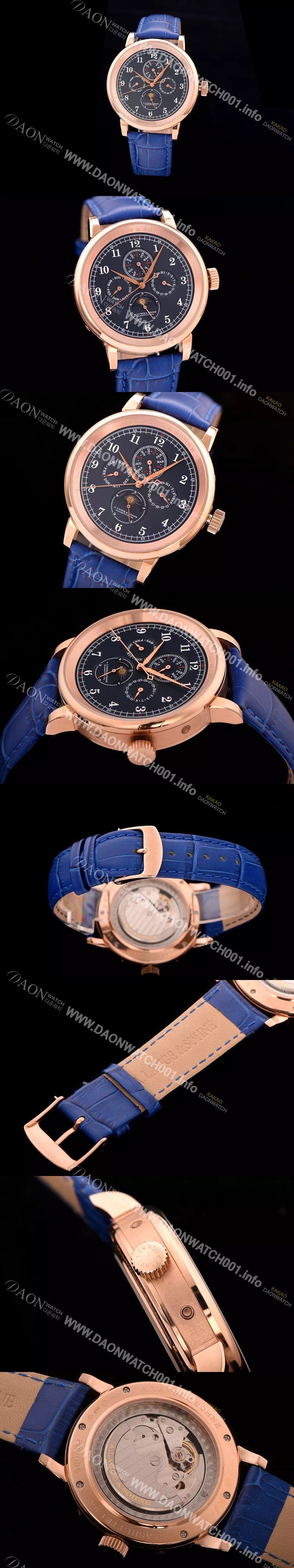 홍콩명품 [아랑게운트죄네] 남성용 1815 시리즈 워치 18k 로즈골드 문페이즈 블랙 다이얼 오토매틱 무브먼트 ALS4204