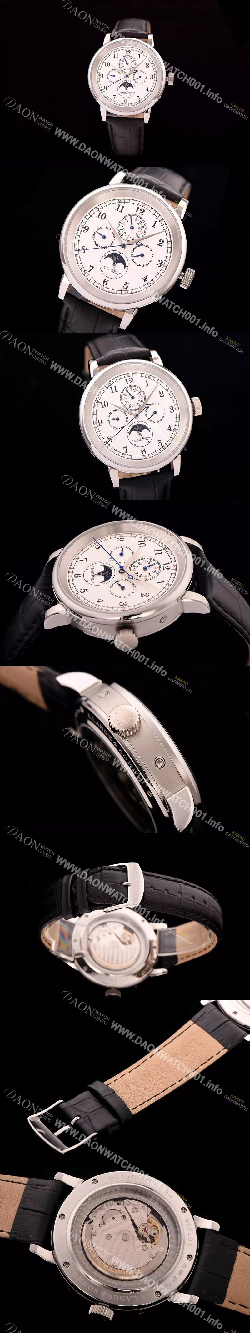 홍콩명품 [아랑게운트죄네] 남성용 1815 시리즈 워치 문페이즈 화이트 다이얼 오토매틱 무브먼트 ALS4201