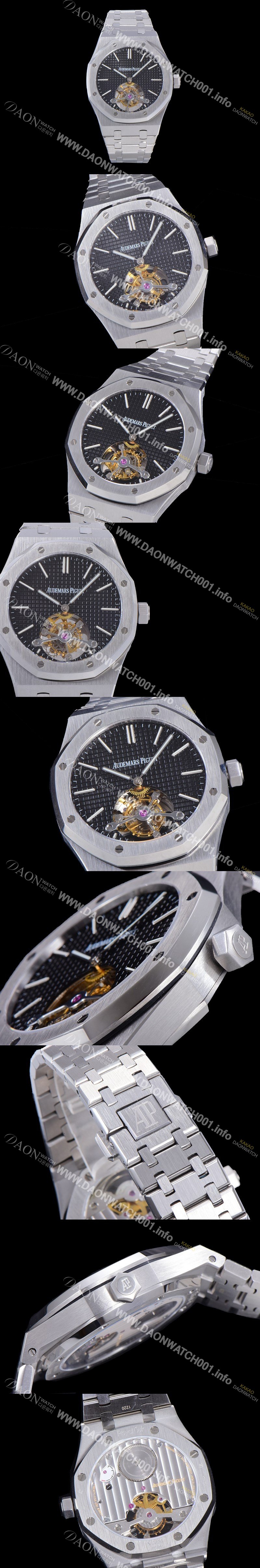 홍콩명품 [오데마피게] 남성용 로얄오크 Calibre 2924 투어빌론/수동기계식 41미리 블랙다이얼 AUD74546