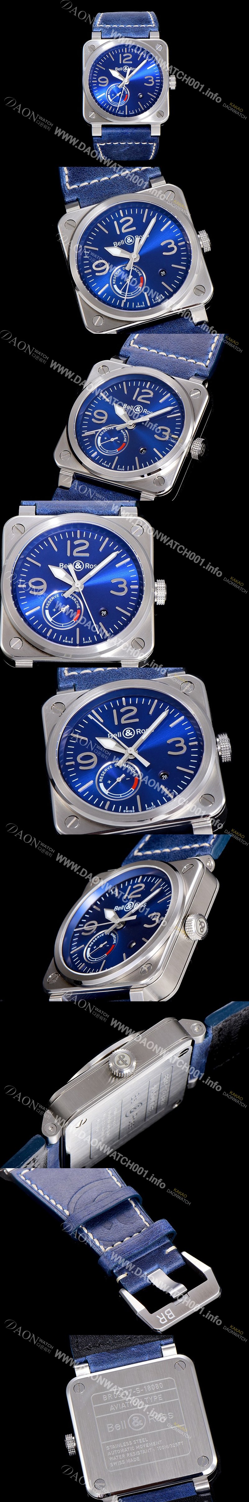 홍콩명품 [벨엔로스]남성용 R03-92 42미리 오토매틱 블루다이얼 BEL20537