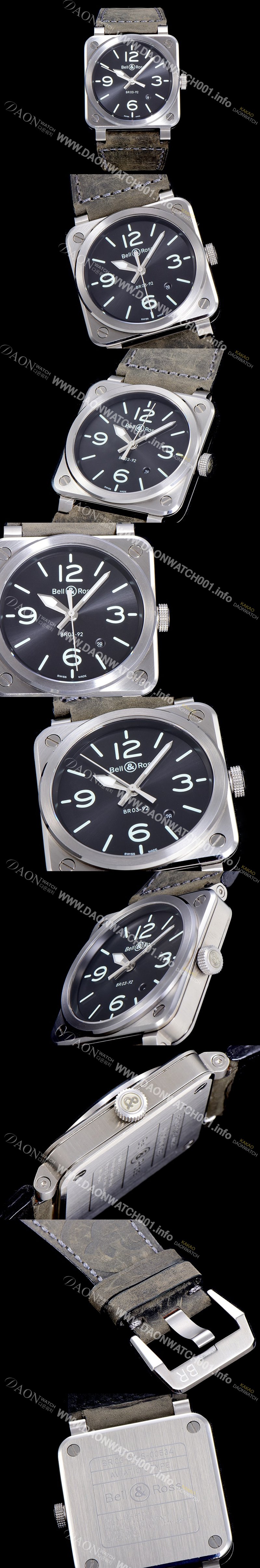 홍콩명품 [벨엔로스]남성용  r03-92 어비에이션 42미리 오토매틱 블랙다이얼 BEL23361