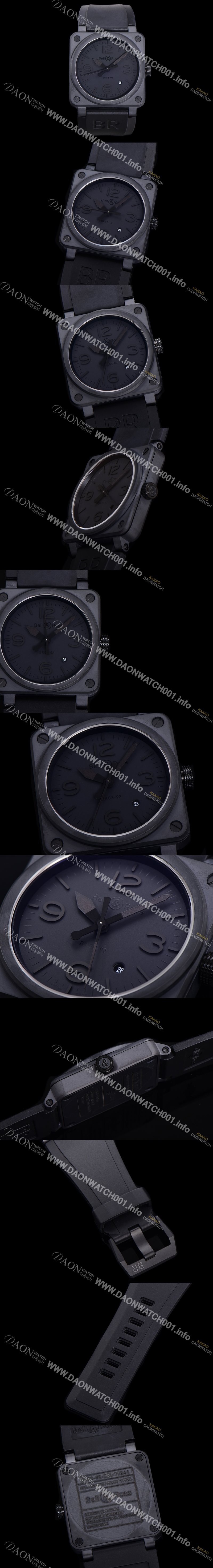 홍콩명품 [벨엔로즈] 남성용 BR03-92 다이버 세라믹 오토매틱 9015 타입 42mm 우레탄줄 블랙 다이얼 bel80300