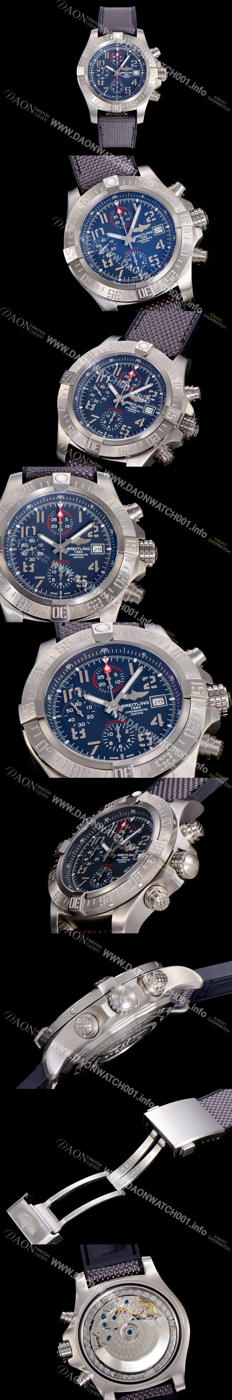 홍콩명품 [브라이틀링]남성용 어벤져 II 크로노그래프 45미리 볼카노 오토매틱 블랙다이얼 BRE66299