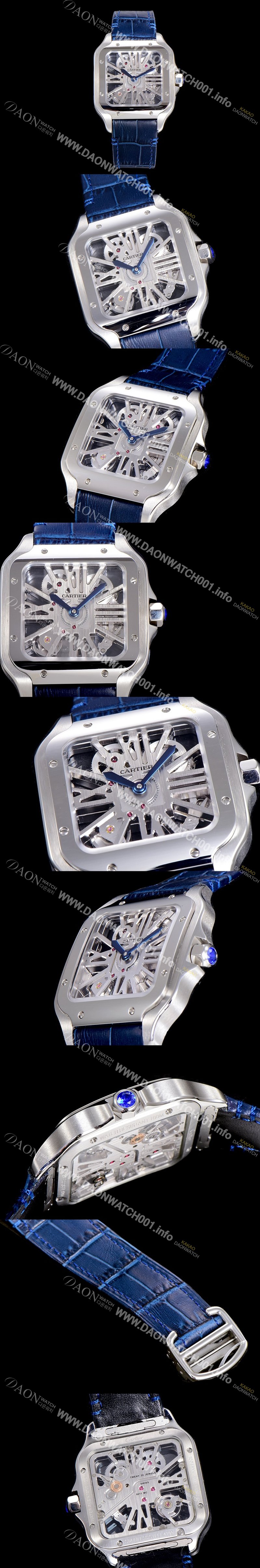 홍콩명품 [까르띠에]남성용  산토스 더 까르띠에 수동/기계식 라지39.8미리 스켈레톤 다이얼 CAR18125