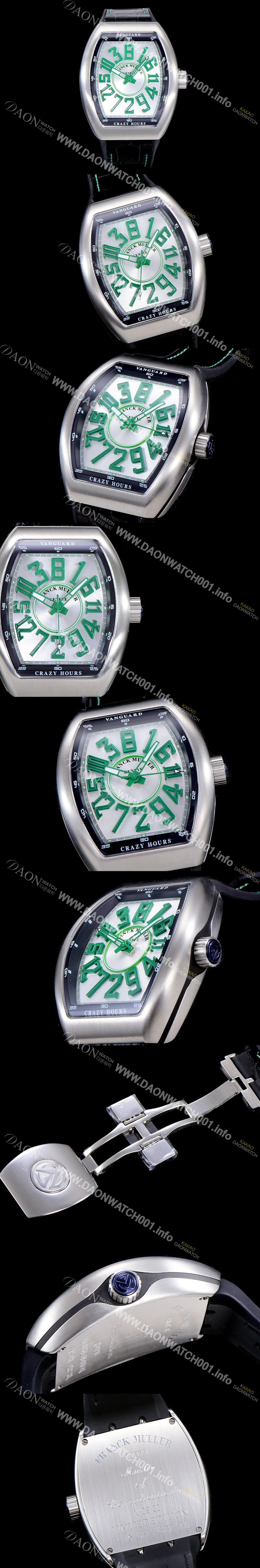 홍콩명품 [프랭크뮬러] 남성용 뱅가드 오토매틱 CZ02타입 44미리 가죽줄/스트랩 화이트다이얼 실버다이얼 FRA73774