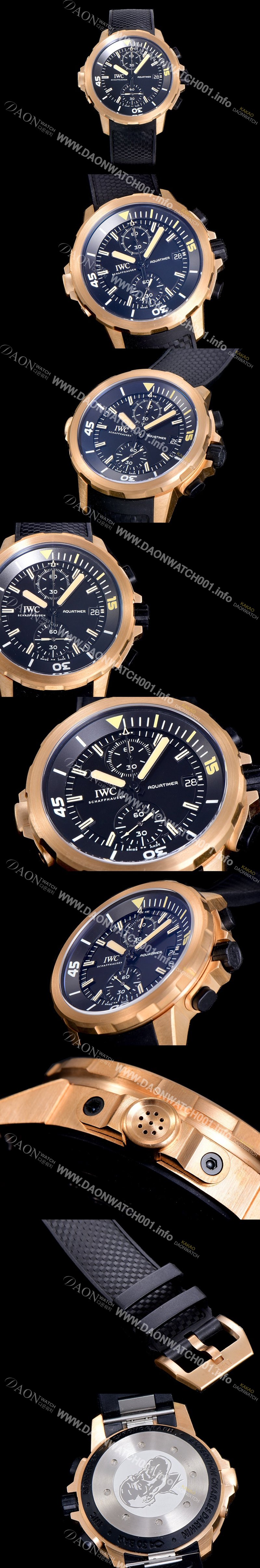홍콩명품 [아이더블유씨]남성용 아쿠아타이머 IW379503 크로노그래프 브론저케이스 44미리 오토매틱 블랙다이얼  IWC21576