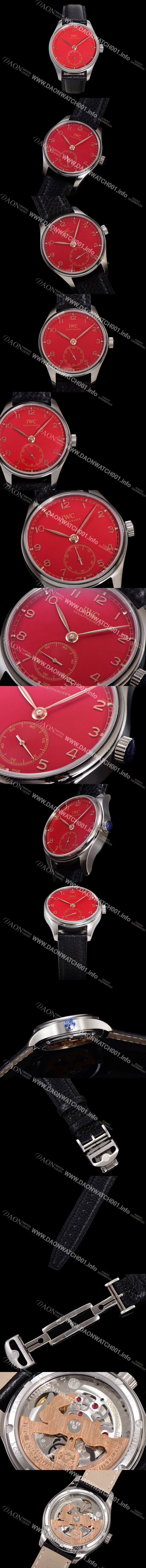 아이더블유씨 포르투기즈 오토매틱 수정형 82200타입 무브 43mm 남성용시계 가죽줄 화이트다이얼 iwc0442 53841