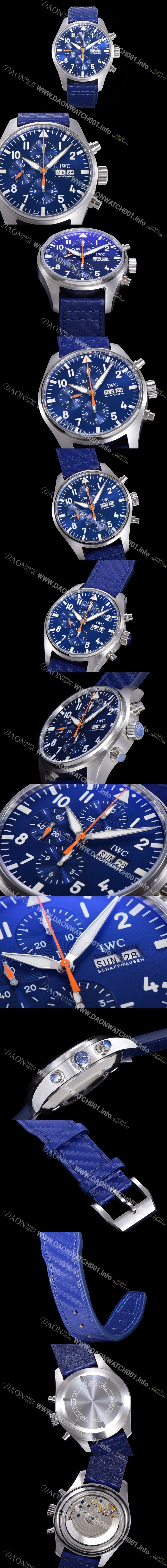 홍콩명품 [아이더블유씨] 남성용 파일럿 IW377729 샤프하우젠 크로노그래프 캡틴 블루 다이얼 7750 오토매틱 무브먼트 IWC77963