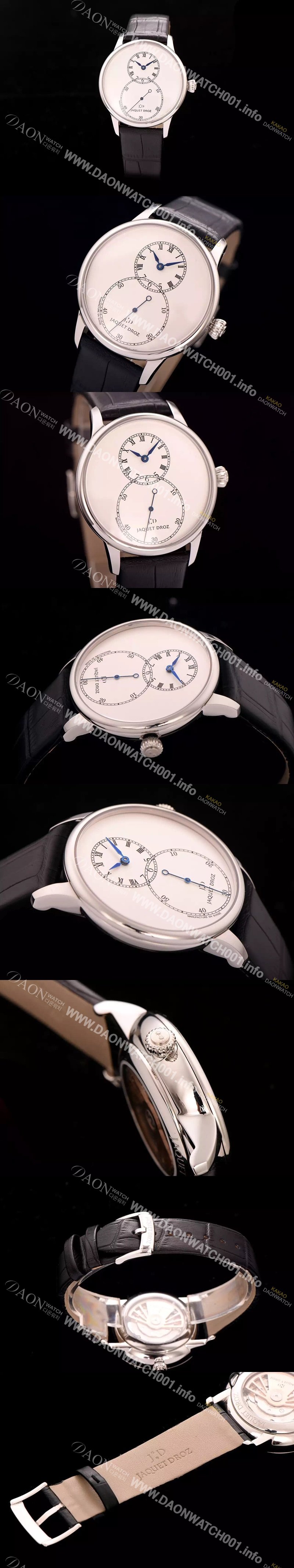 홍콩명품 [자케드로] 남성용 빅세컨즈 43mm 오토메틱 화이트다이얼 JAD4202