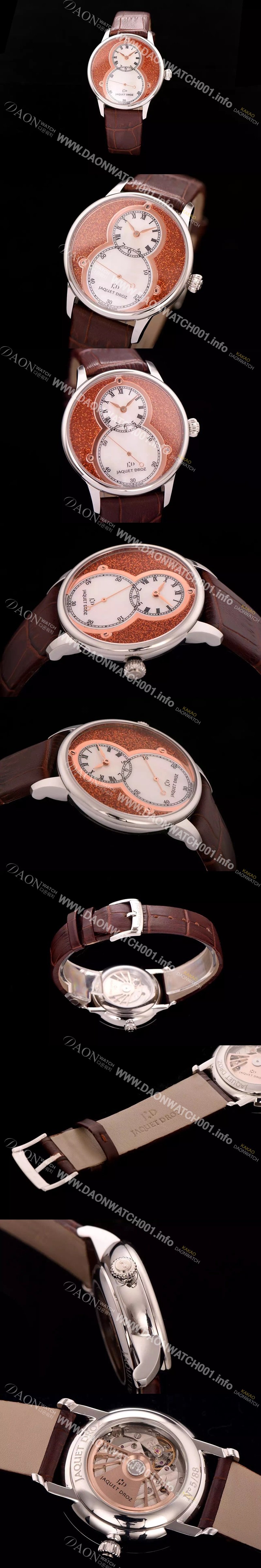 홍콩명품 [자케드로] 남성용 빅세컨즈 43mm 오토메틱 로즈골드 JAD4201