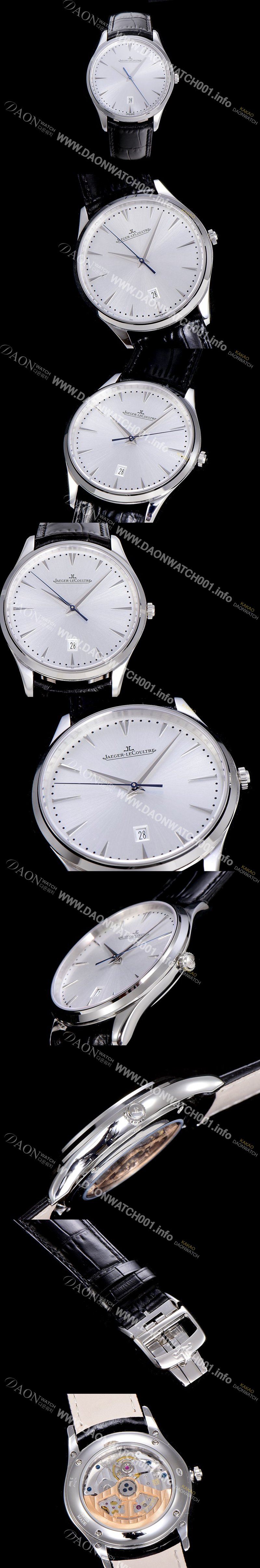 홍콩명품 [예거르꿀뜨르]남성용 마스터 울트라 씬 데이터 40미리 오토매틱 실버다이얼 JAG92687