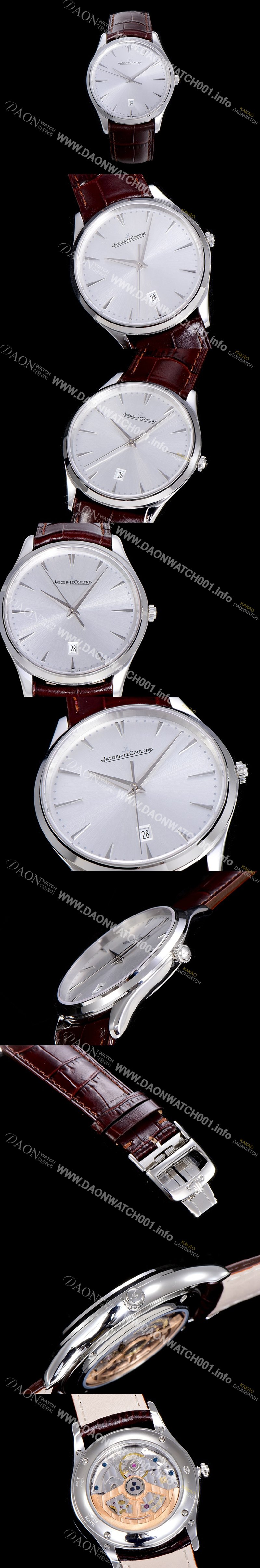 홍콩명품 [예거르꿀뜨르]남성용 마스터 울트라 씬 데이터 40미리 오토매틱 실버다이얼 JAG93454