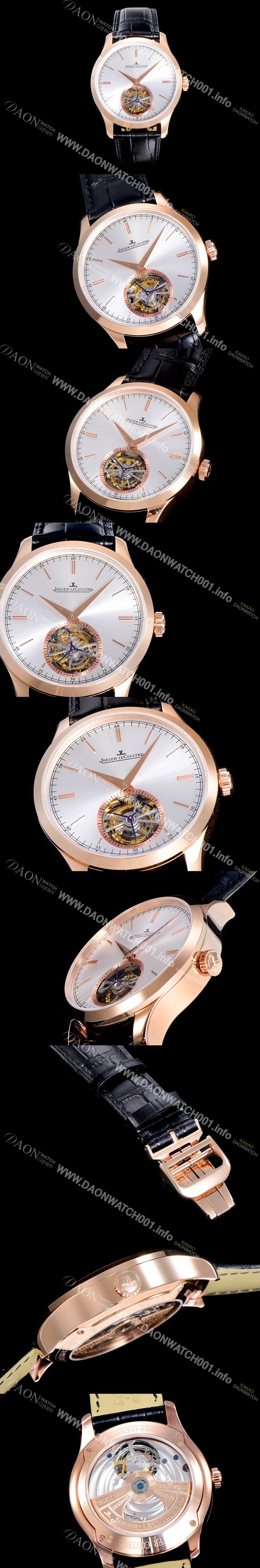 홍콩명품 [예거 르꿀르뜨]남성용 마스터 그랜드 트랜디션 투어빌론 18K로즈골드 수동/기계식 42미리 18K 로즈골드 실버다이얼 JAG90086