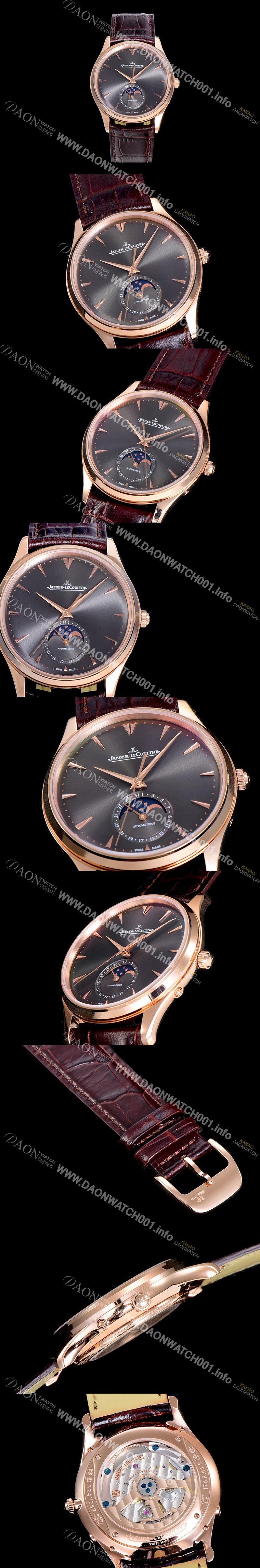홍콩명품 [예거 르꿀르뜨]남성용 마스터 울트라 씬 문페이즈 39미리 오토매틱 18K로즈골드 그레이다이얼 JAG29268