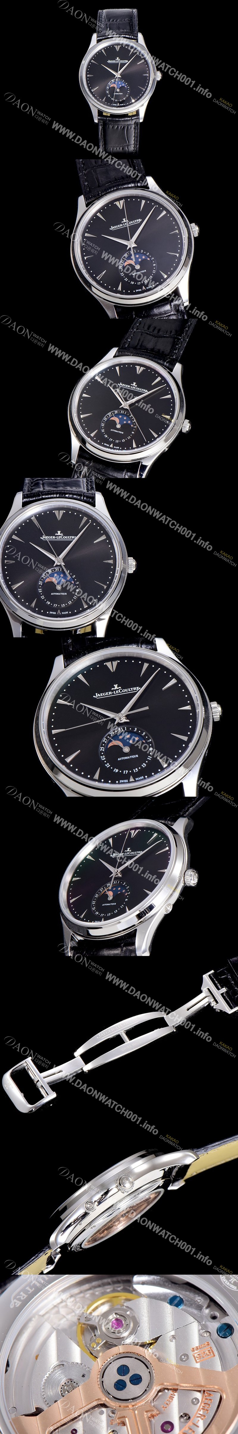 홍콩명품 [예거 르꿀르뜨]남성용 마스터 울트라 씬 문페이즈 39미리 오토매틱 블랙다이얼 JAG54668