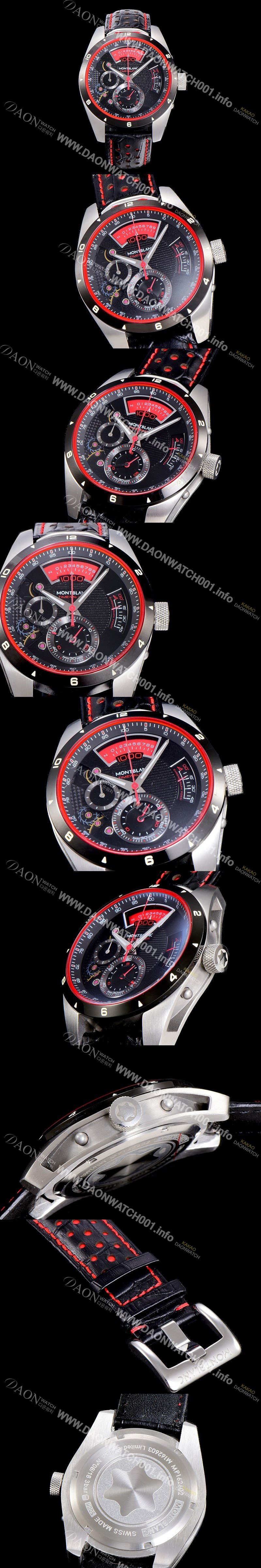 홍콩명품 [몽블랑] 남성용 타임워커 쿼츠 VK타입 46.4미리 가죽줄 래더스트랩 블랙다이얼 MON71147