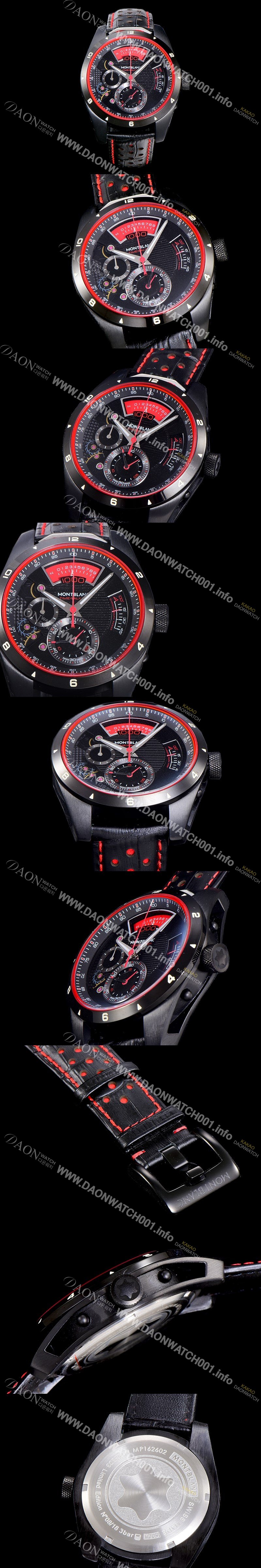 홍콩명품 [몽블랑] 남성용 타임워커 쿼츠 VK타입 46.4미리 PVD 코팅 가죽줄 래더스트랩 블루다이얼 MON71174