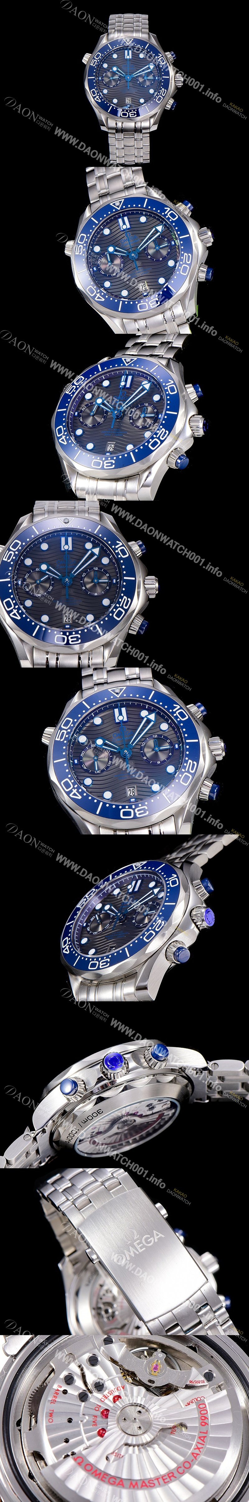 홍콩명품 [오메가]남성용 씨마스터 다이버 300M 마스터 크로노그래프 44mm 그레이다이얼 OMG51881