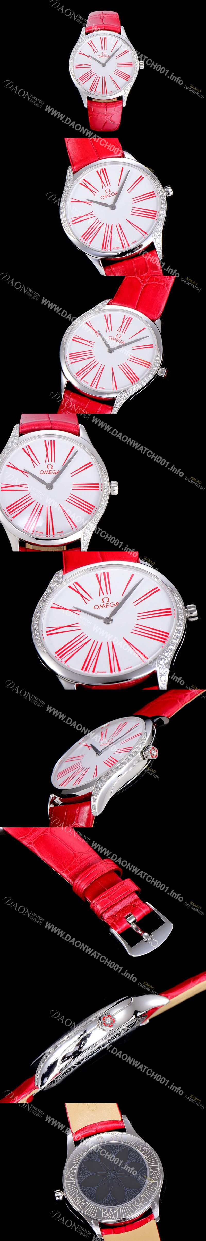 홍콩명품 [오메가]여성용 드빌 스틸 트레저 다이아몬드 36미리 쿼츠 화이트다이얼 OMG67658