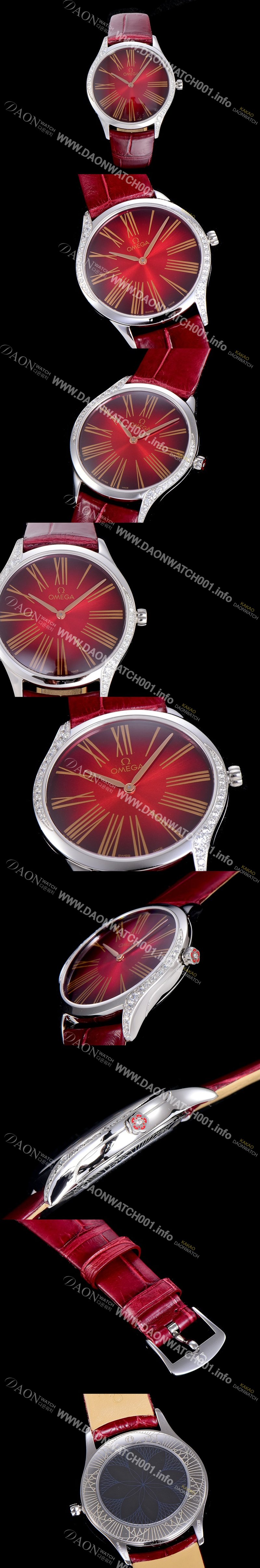 홍콩명품 [오메가]여성용 드빌 스틸 트레저 다이아몬드 36미리 쿼츠 래드다이얼 OMG70623