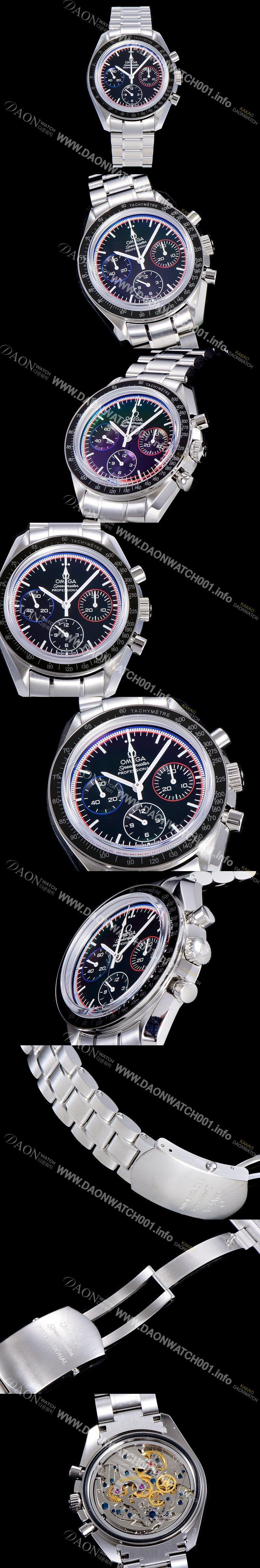 홍콩명품 [오메가] 남성용 스피드마스터 크로노그래프 아폴로 15 40주년기념 수동형 42미리 메탈줄 블랙다이얼 OMG79533