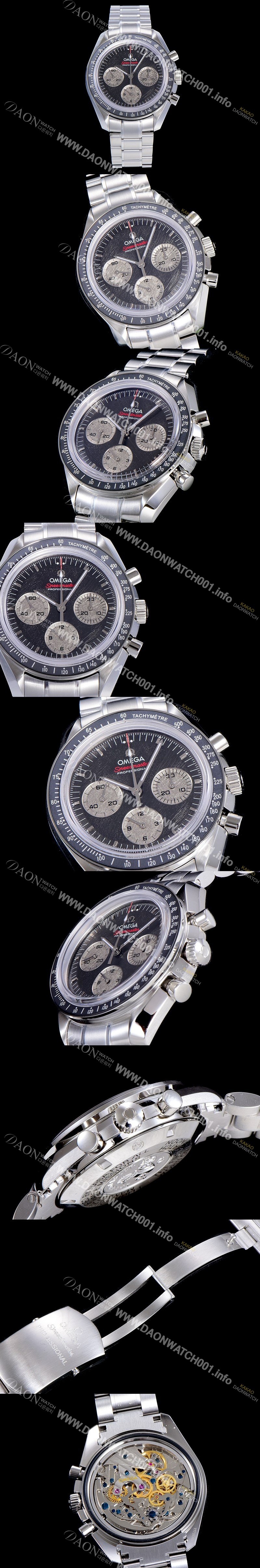 홍콩명품 [오메가] 남성용 스피드마스터 크로노그래프 아폴로 15 40주년기념 수동형 42미리 메탈줄 블랙다이얼 OMG79541