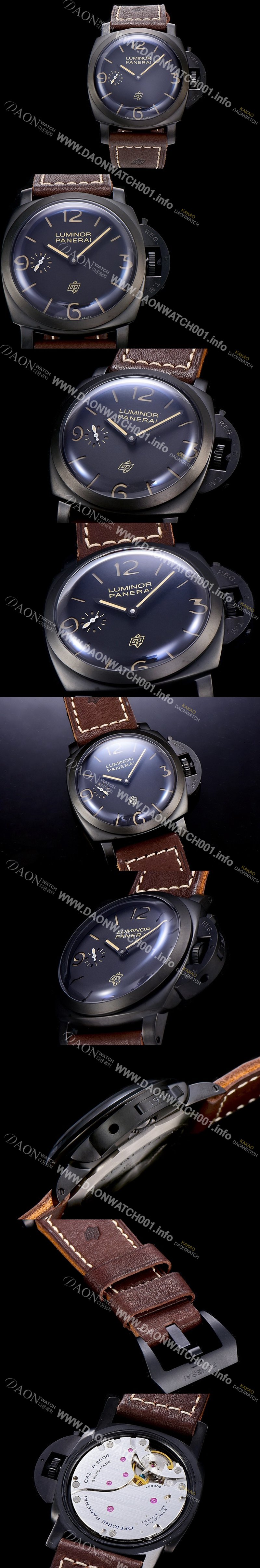 홍콩명품 [파네라이]남성용 초특가한정 루미노르 PAM00575 1950 3데이 티타뉴오 DLC 47mm 오토매틱 블랙 다이얼 PAN80958