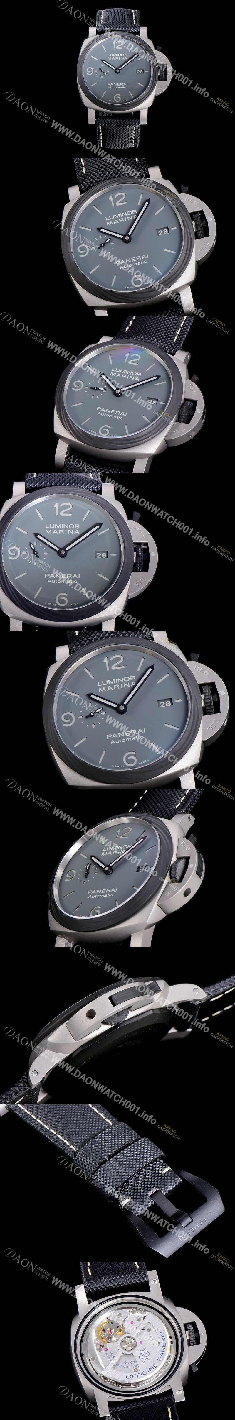 홍콩명품 [파네라이] 남성용 루미노르 PAM01662 마린나 DMLS 44미리 오토매틱 Cal.P.9010 티타늄/카본케이스 그레이다이얼 PAN73335