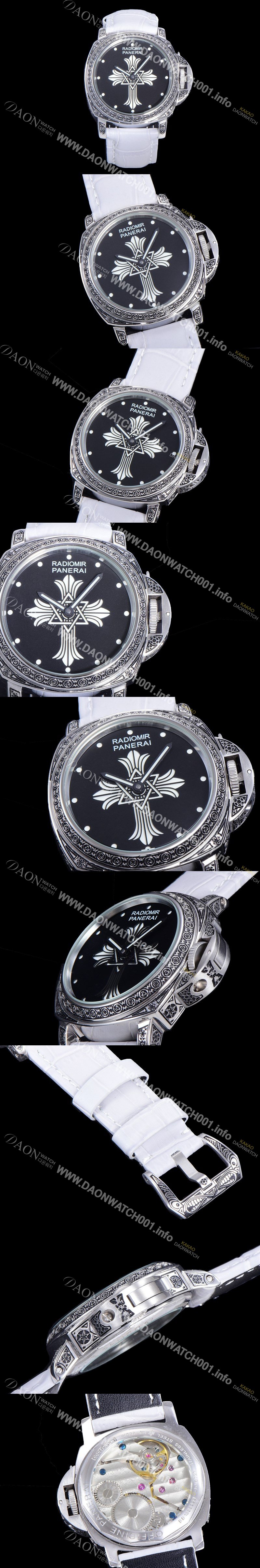 홍콩명품 [파네라이] 남성용 라디오미르 ETA 6497-2 수동/기계식 무브먼트 44미리 가죽줄 블랙다이얼 PAN73333