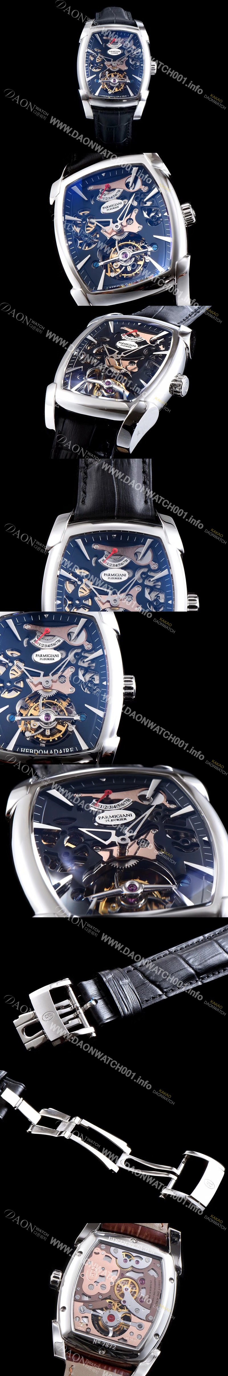 홍콩명품 [파르미지아니] 남성용 칼파 신형 그랜드 투어빌론 시리즈 블랙 스켈레톤 다이얼 아시안 투어빌론 탑재 PAR4224