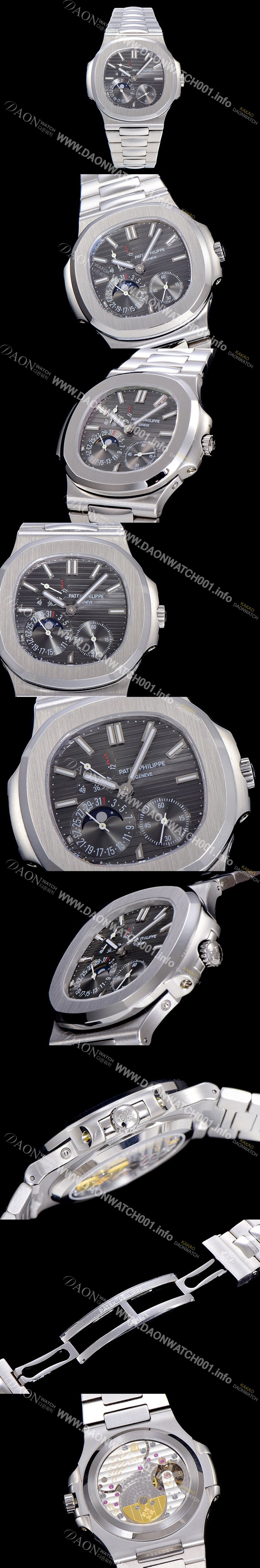 홍콩명품 [파텍필립]남성용 노틸러스 오토매틱 스틸 40미리 그레이다이얼 PAT62059