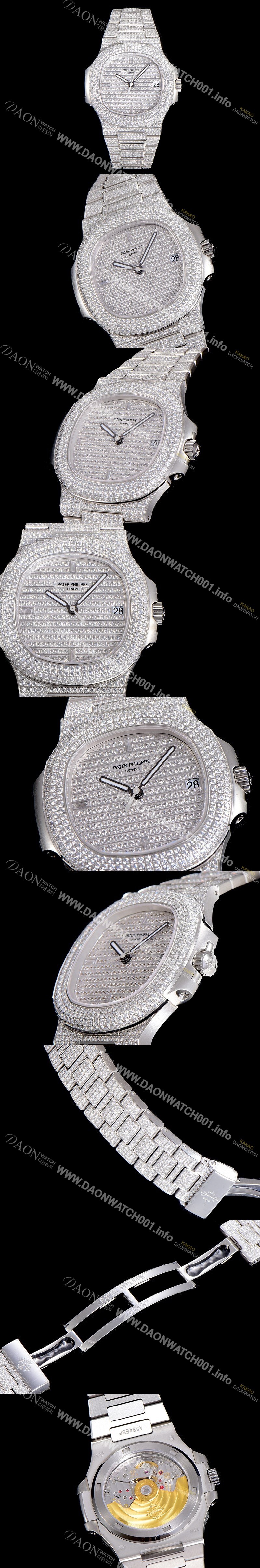 홍콩명품 [파텍필립] 남성용 노틸러스 7021 최고급1:1 수제공정 보석/큐빅 셋팅 오토매틱 Cal.324 S C 타입 40미리 메탈 보석다이얼 PAT75339