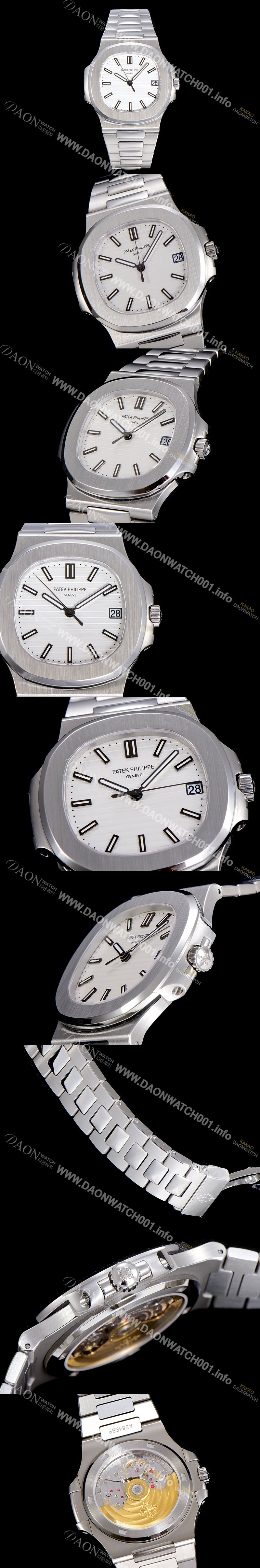 홍콩명품 [파텍필립] 남성용 노틸러스 5711/1A-011 메탈줄 Cal.324 S C타입무브 오토매틱 40미리 화이트다이얼 PAT75348
