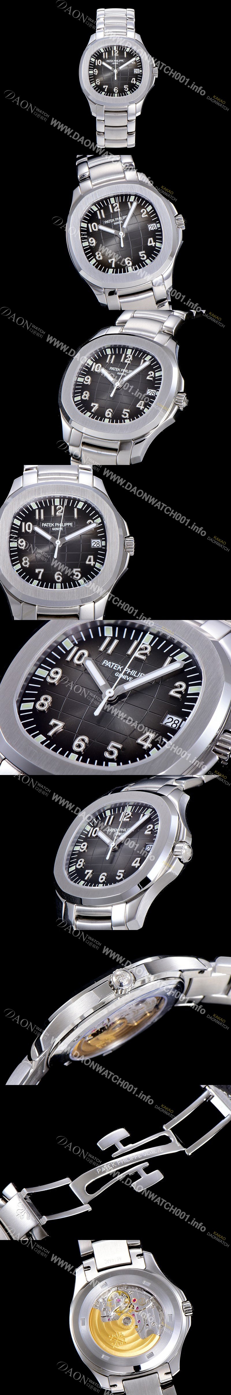 홍콩명품 [파텍필립] 남성용 아쿠아넛 데이터 Ref. 5167A-001  40미리 메탈줄 블랙다이얼 PAT75364