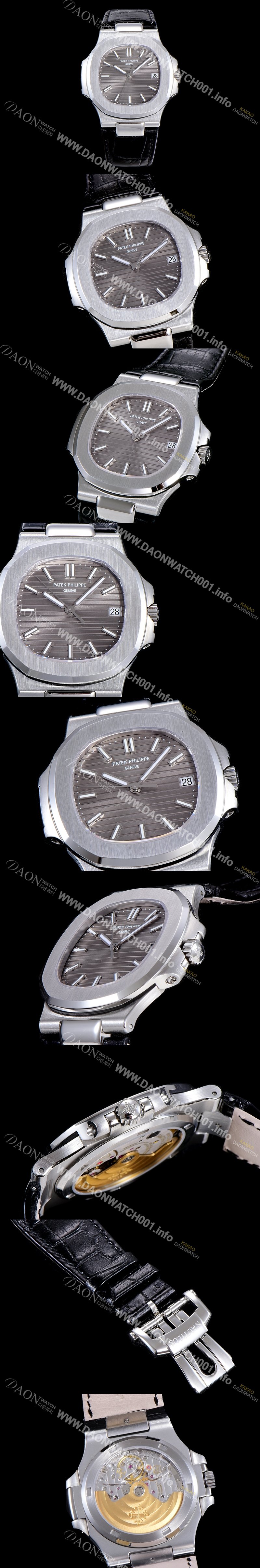 홍콩명품 [파텍필립] 남성용 5711G 노틸러스 Cal.324 S C타입무브 오토매틱 40미리 가죽스트랩/가죽줄 그레이다이얼 PAT75376