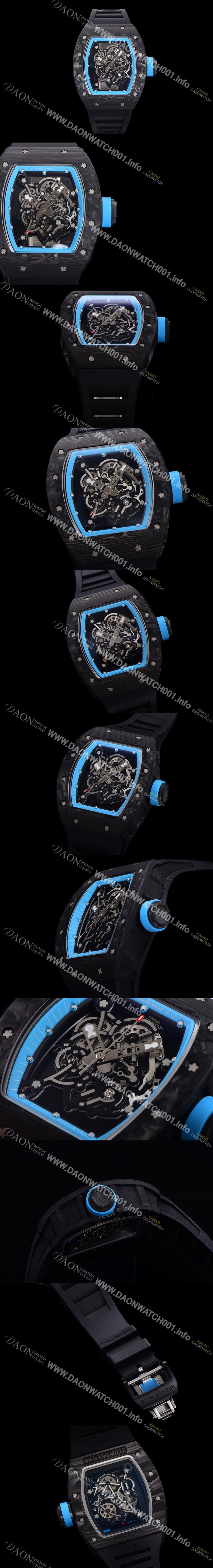 홍콩명품 [리차드밀레] 남성용 RM055 NTPT 카본케이스 50미리 스켈레톤 다이얼 기계식 수동형 무브먼트 RIC73876